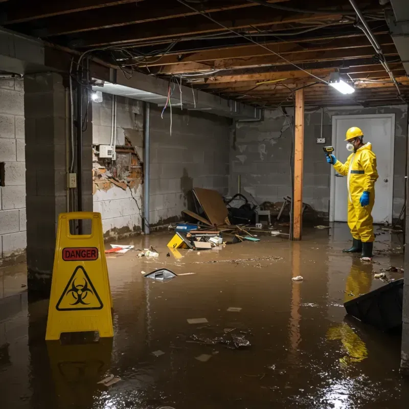 Flooded Basement Electrical Hazard in Ida County, IA Property