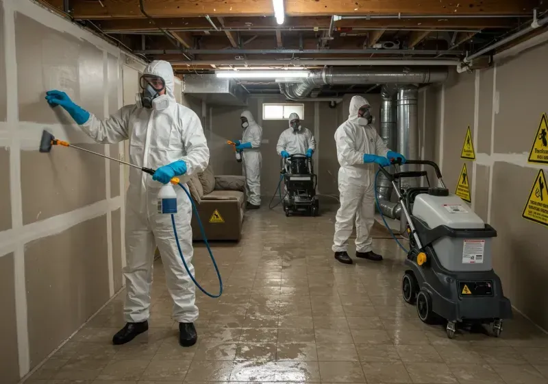 Basement Moisture Removal and Structural Drying process in Ida County, IA